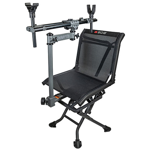 Le BOG ChairPod t'offre un confort ultime avec sa rotation à 360 degrés et un mouvement stable, te permettant de garder les mains libres pour observer ou photographier.