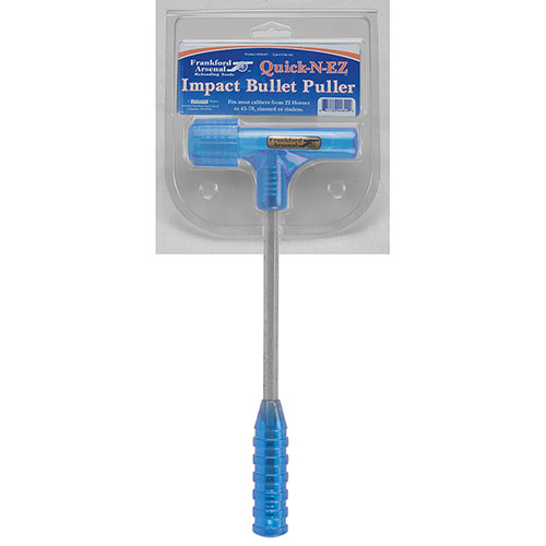 Le Frankford Arsenal® Quick-N-EZ Impact Bullet Puller te permet de retirer facilement les balles avec un seul coup, et inclut trois collets pour presque tous les calibres.