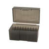 Les boîtes d'ammo Frankford Arsenal sont en plastique transparent, idéales pour organiser et identifier facilement tes munitions rechargées, disponibles en plusieurs tailles.