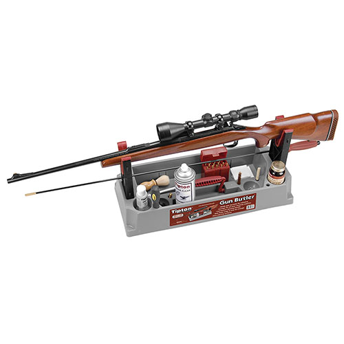 Le Tipton Gun Butler™ est la solution tout-en-un pour nettoyer, transporter et ranger ton arme, avec des compartiments pour tous tes outils et un transport facile.