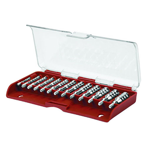 Le set Tipton Ultra Jag de 13 pièces est parfait pour un nettoyage efficace, avec des jags spécifiques à chaque calibre, rangés dans une boîte durable et pratique.