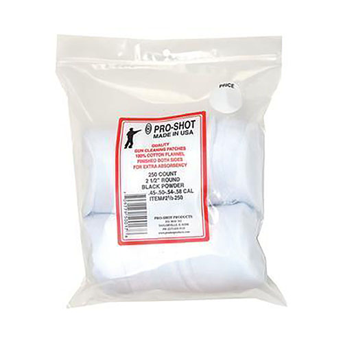 Les Patchs Tipton 45-58 Cal, 2,5" ronds en flanelle 100% coton sont découpés avec précision pour une utilisation optimale avec les Jags Tipton.