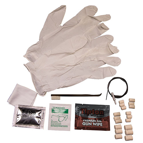 Le Kit de Nettoyage de Fusil Tipton est compact et idéal pour nettoyer les calibres de .22 à .338, parfait pour les urgences ou un entretien annuel.