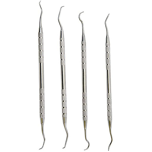 Découvre les picks en acier inoxydable Tipton : 4 outils avec 8 configurations pour un nettoyage facile et sans rayures, parfaits pour les endroits difficiles d'accès.