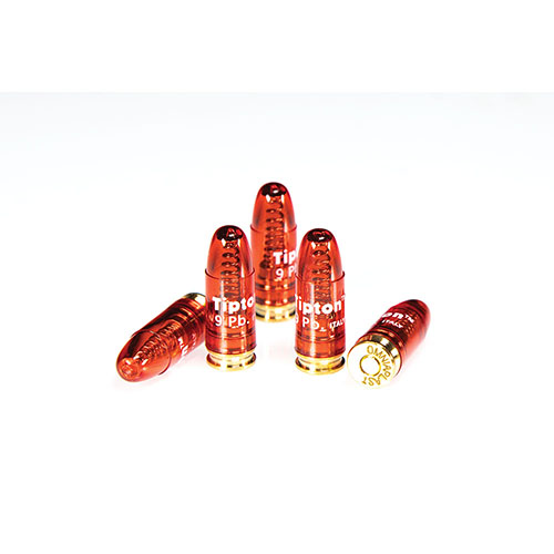Les Snap Caps Tipton 9 mm Luger protègent ton arme en évitant de frapper un percuteur sur une chambre vide, idéales pour ajuster le tir et relâcher les ressorts.