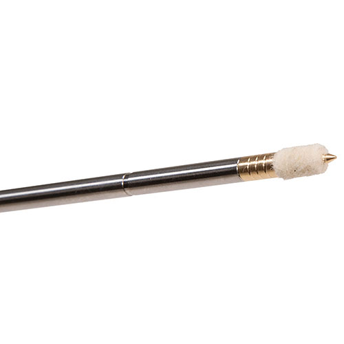 Le Tipton Pistol Pellet Kit propose des pellets en feutre compressé pour un nettoyage supérieur, plus faciles à utiliser que des patches, avec un jag nickelé adapté.