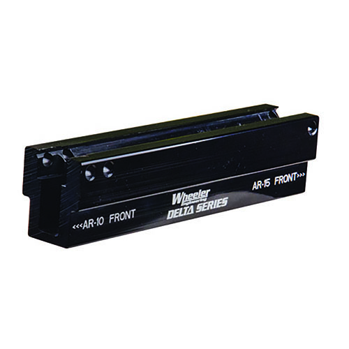Le bloc de vise Wheeler Delta Series AR Upper maintient solidement les upper AR-15 et AR-10, idéal pour les tâches de démontage avec sa construction en aluminium durable.
