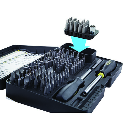 Le set Wheeler Professional Gunsmithing comprend un driver ½” x ¼” et 21 bits hex et Torx, parfait pour tous tes besoins d'armurerie.