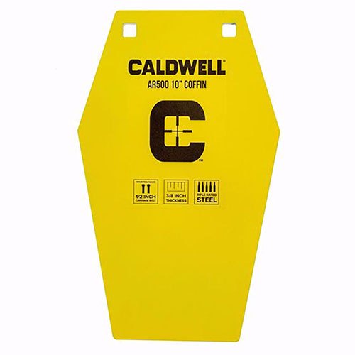 Les cibles Caldwell AR500 de 10" sont en acier durci AR-500, résistantes à des milliers de tirs, parfaites pour la compétition, l'entraînement et le loisir.