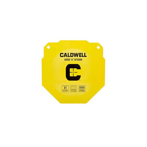 Les cibles Caldwell AR500 13" Octagon sont fabriquées en acier durci AR-500, résistantes à des milliers de tirs et parfaites pour l'entraînement et le loisir.