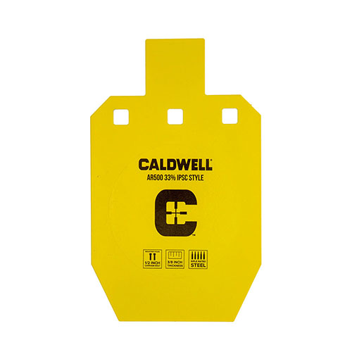 Les cibles Caldwell AR500 en acier durci sont visibles, résistantes et idéales pour la compétition, l'entraînement et le loisir, supportant jusqu'à 3000 fps.