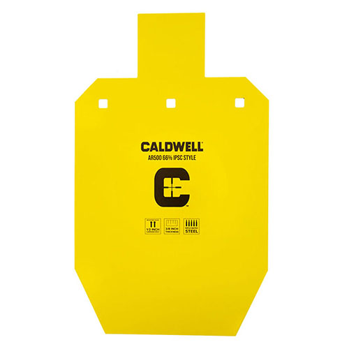 Les cibles Caldwell AR500 66% IPSC sont robustes, visibles et résistent à des milliers de tirs, idéales pour l'entraînement et la compétition.