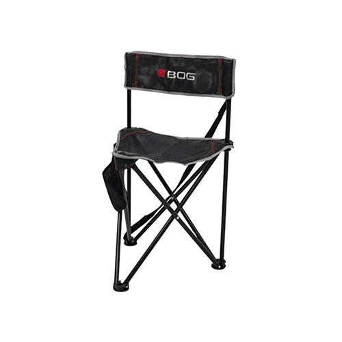 Le BOG Triple Play™ Chair est léger (4,5 lbs) et robuste, supporte jusqu'à 300 lbs, et son tissu textilene® offre un confort optimal pour des heures d'attente.