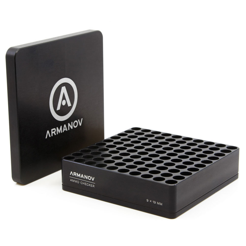 Le Gauge Box Armanov de 100 rnds avec couvercle flip te permet de vérifier rapidement tes munitions, réduit les malfunctions et optimise ton temps de test!