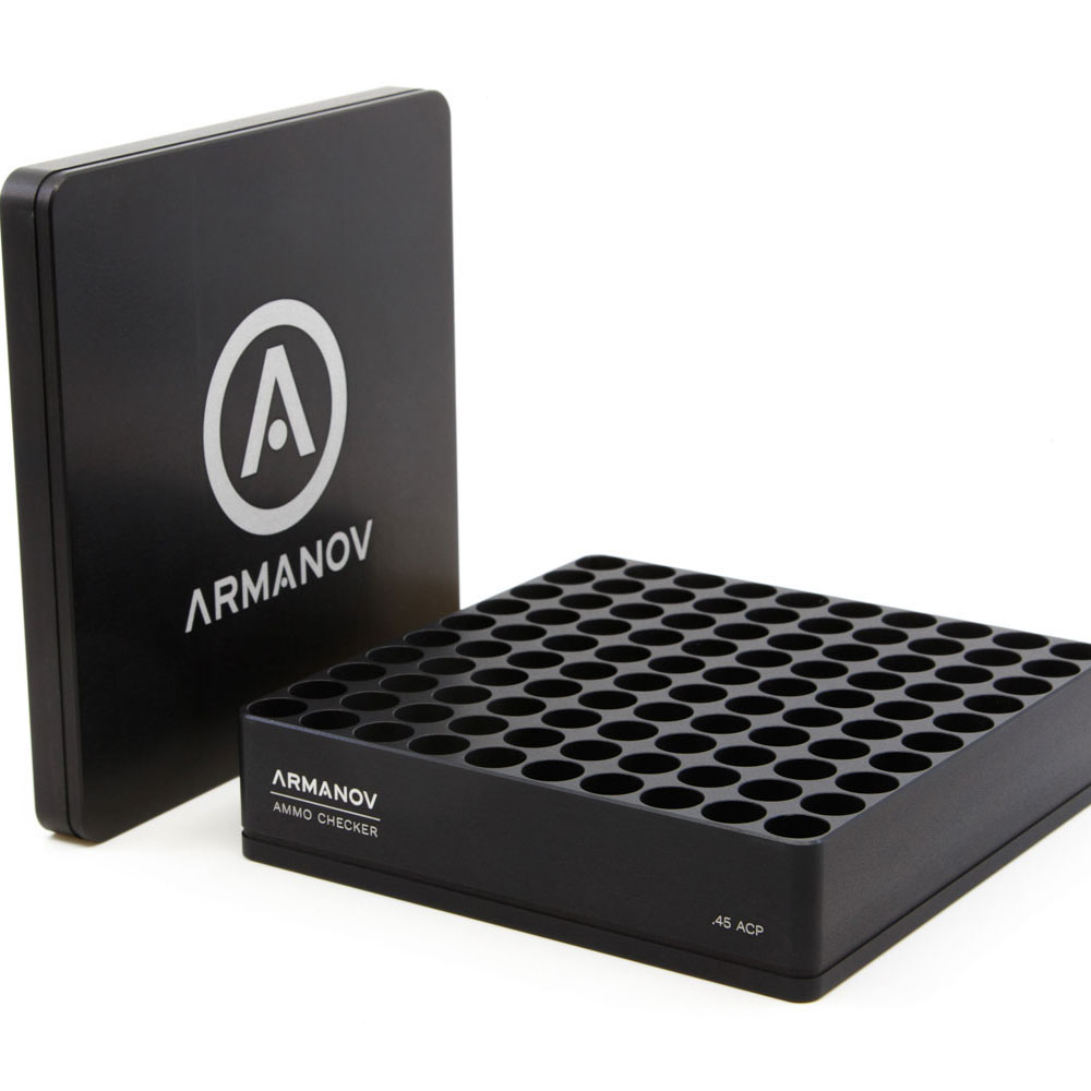 Le Gauge Box ARMANOV de 100 rnd. en aluminium facilite le contrôle de tes munitions, réduisant les risques de pannes et accélérant le rechargement!