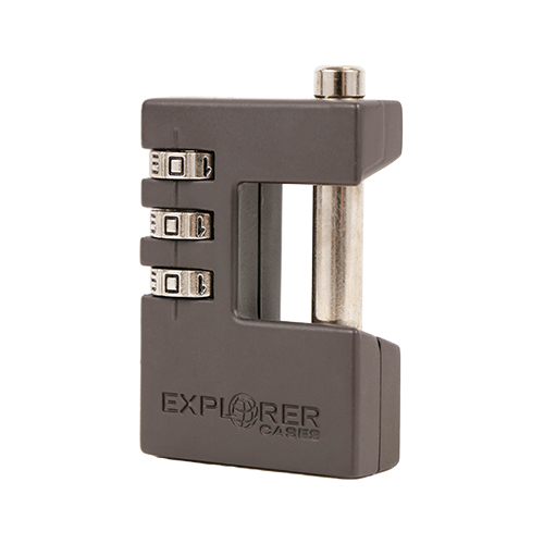 Protège ton Explorer Case avec ce cadenas à combinaison robuste, idéal pour éviter toute manipulation non intentionnelle tout en restant discret durant le transport.
