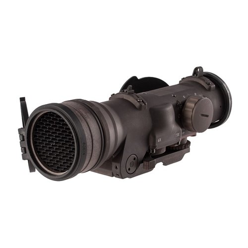 L'ELCAN 1.5-6x42mm offre une optique cristalline, un réticule illuminé, et un changement instantané de grossissement pour une précision inégalée.