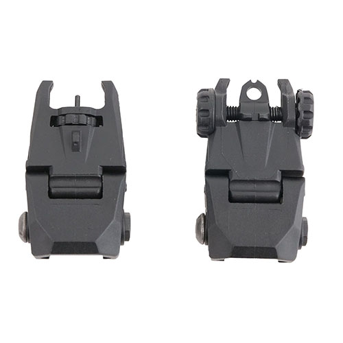 Le Scout AR-15 Flip-Up Sight Set est léger, durable, compatible avec les rails Picatinny et offre un système de visée secondaire même replié.