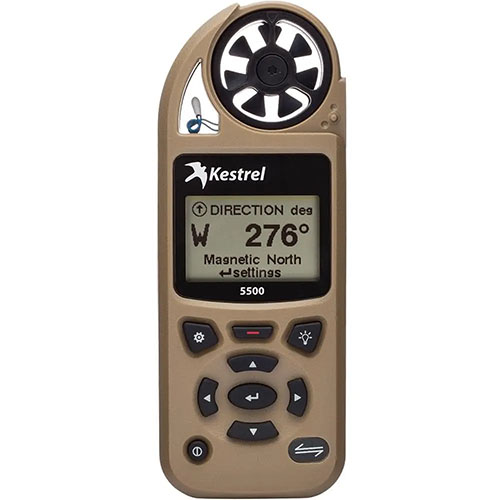 Découvre le Kestrel 5500 : un mètre météo robuste et précis, idéal pour le tir et les activités en extérieur, avec connectivité LiNK et stockage de données.