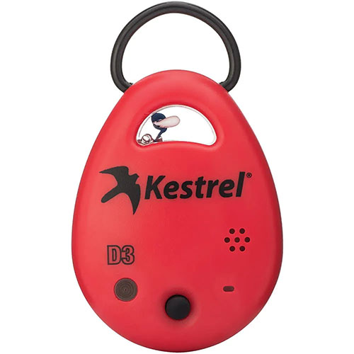 Le Kestrel DROP D3 est un outil robuste et étanche qui mesure la température, l'humidité et la pression, idéal pour la précision en tir à longue distance.