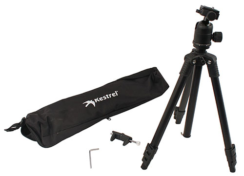 Le trépied Kestrel est léger, ajustable de 52 à 132 cm, compatible avec tous les modèles Kestrel et idéal pour le Rotating Vane Mount, facile à utiliser.
