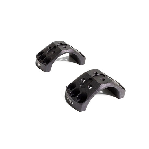 Les MDT Accessory Ring Caps te permettent d'ajouter des rails et des plaques RDS à ton montage de lunette, compatibles avec MDT One-Piece et Elite Scope Rings.