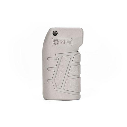 Le MDT Vertical Grip Elite est le grip le plus ajustable pour interface AR-15, compatible avec les carabines chassis et les fusils AR10/15 selon le modèle.