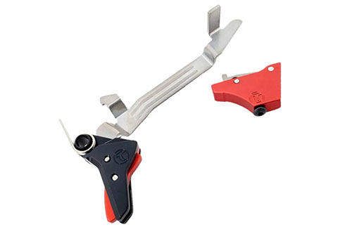 Améliore ton Glock avec le kit Ultimate Builder de Timney : trigger Alpha Competition, poids de détente de 2.5 à 3lbs et pièces en acier inoxydable durables.