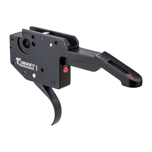 Le RUGER TRIGGERS W/Tang Safety de TIMNEY offre un tir doux et précis, avec un poids réglable de 1.5 à 4 lb, et une installation facile dans ta Ruger American.