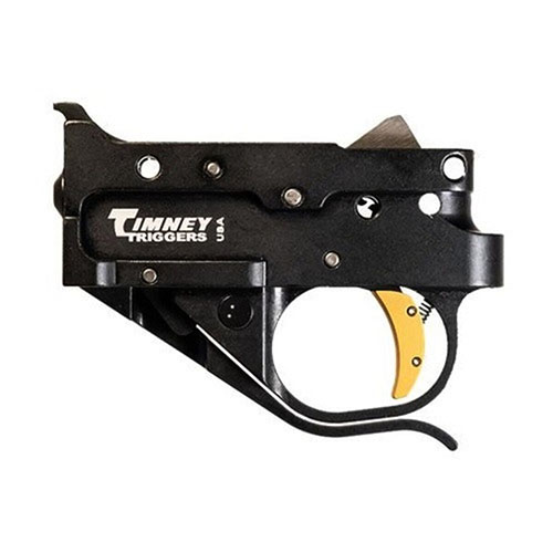 Améliore ton Ruger 10/22 avec l'assemblage de gâchette Timney : poids de tir de 2,75 lb, boîtier noir et chaussure dorée, prêt à l'emploi sans ajustement.