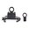 Base de secours Weaver haute .350" Ghost Ring noire