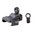 Base de secours Weaver haute .350" Ghost Ring noire