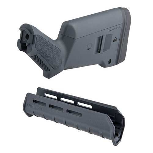 Le kit SGA Buttstock et M-LOK Forend pour Mossberg 500/590/590A1 offre une personnalisation optimale et une légèreté pour améliorer ton expérience de tir.