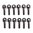 Ergot d'attache en dôme 10-32x5/8" - lot de 12
