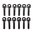 Tenon pivotant tête bombée 10-32X3/4" lot de 12