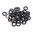 Entretoises noires pour tenons de bretelle, lot de 50