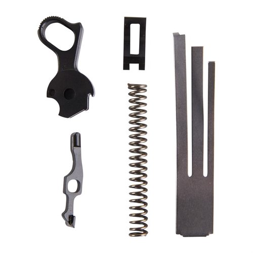 Améliore ton tir avec le kit de détente 5 pièces Ed Brown, incluant un marteau, un sear et un disconnecteur pour une performance optimale et un tir précis.