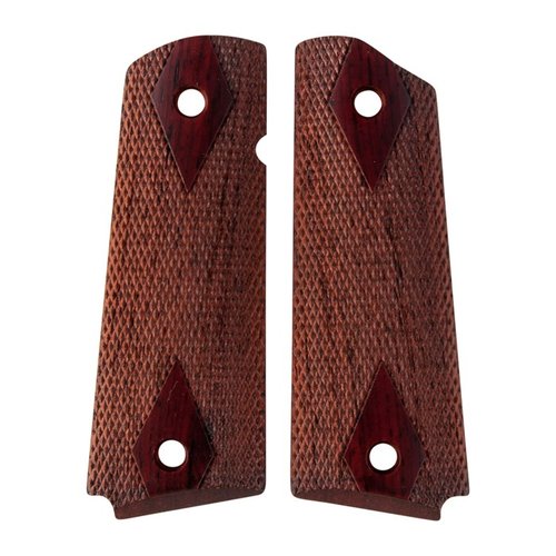 Les grips en Cocobolo d'Ed Brown sont denses, robustes et magnifiques, offrant une prise en main de qualité supérieure pour ton arme avec une épaisseur standard de 1/4".