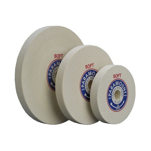 Les roues en feutre de 6" de BACON FELT COMPANY offrent une finition professionnelle, parfaites pour chaque grain de polissage avec adaptateurs fournis.