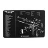 Le TEKMAT Pistol Gun Cleaning Mat protège ta arme pendant le nettoyage avec un design anti-dérapant et un diagramme détaillé des pièces.