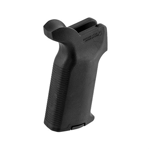Le MOE-K2+ de MAGPUL offre un grip en polymère renforcé avec un revêtement en caoutchouc pour un contrôle optimal, idéal pour les armes de défense et les carabines compactes.