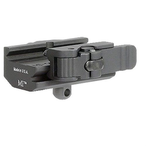 Le QD Mount pour bipodes Harris de Midwest Industries offre une fixation ultra-smooth, ajustable sans outils, en aluminium 6061, léger à 2.1 oz.