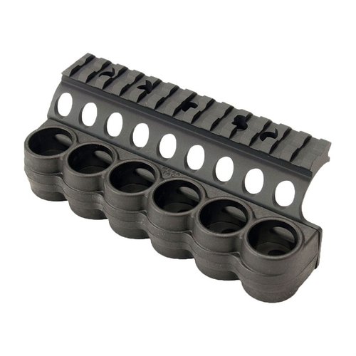 Le SureShell Polymer Shotshell Carrier de Mesa Tactical te permet de transporter 6 cartouches en toute sécurité, avec un système de friction innovant et un montage robuste.
