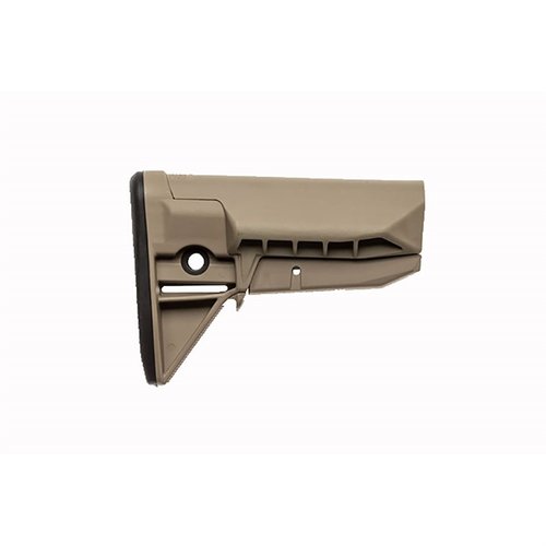 Le BCMGunfighter SOPMOD Stock MOD 0 offre un excellent maintien, un profil minimal, un système de verrouillage robuste et des options de fixation pour ton AR-15.