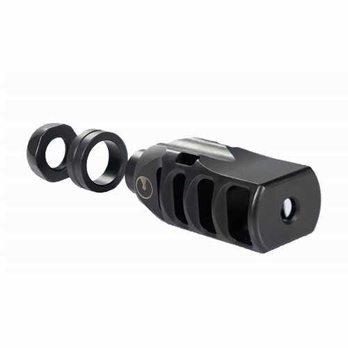 Le compensateur Ultradyne Pegasus 6.5 Creedmoor réduit le recul, améliore la précision et s'adapte aux canons filetés 5/8-24, idéal pour les tireurs.