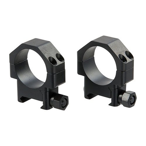 Les anneaux TSR-W en acier allié assurent un maintien optimal de ta lunette, avec un réglage facile et une finition robuste, parfaits pour les bases Picatinny.