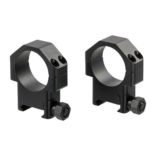 Les anneaux TSR-W en acier allié offrent un maintien sécurisé de ta lunette, avec un capuchon à quatre vis pour un alignement facile et un design élégant.