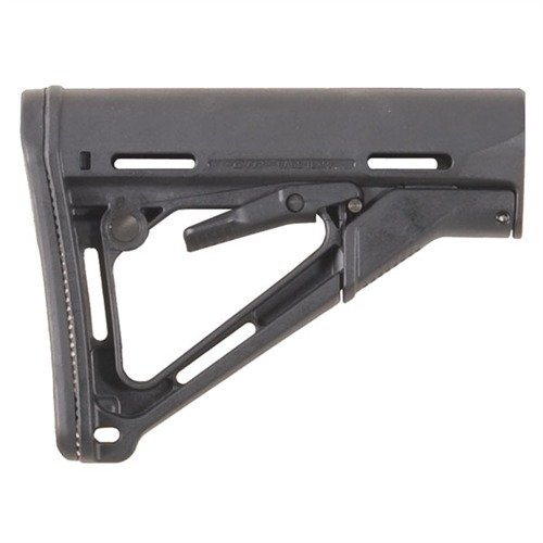 Le stock MAGPUL AR-15 CTR offre un réglage rapide de la longueur, un mécanisme de verrouillage sans jeu et un confort accru grâce à son pad en caoutchouc.