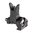 Guidon avant relevable 1,34" en aluminium noir