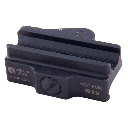 Les bases modulaires ACOG d'American Defense Manufacturing offrent une compatibilité avec plusieurs optiques, un design en aluminium robuste et un système de verrouillage QD Auto Lock™.